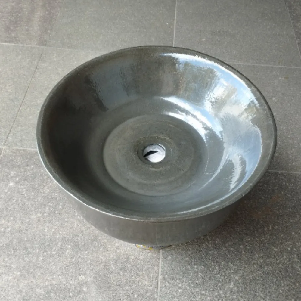 Acabamento de cuba de concreto
