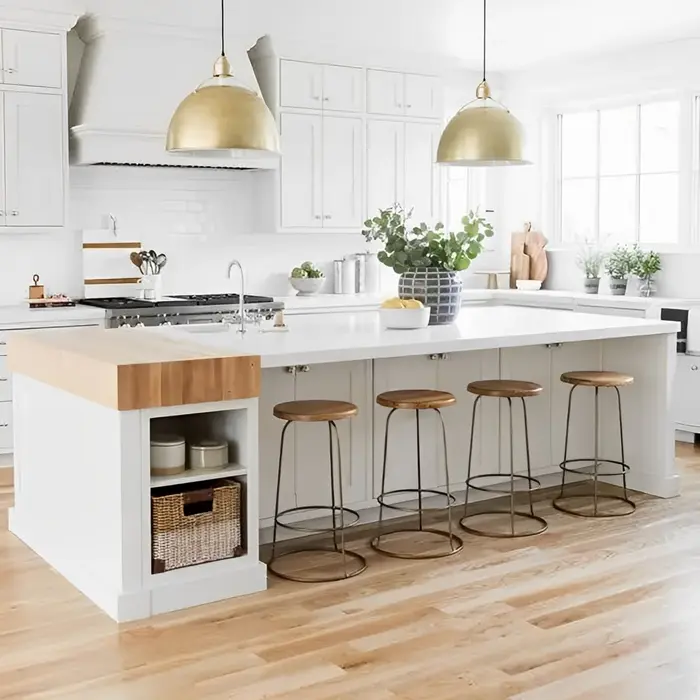 Bancada de cozinha em mármore ou granito, inspiração 21