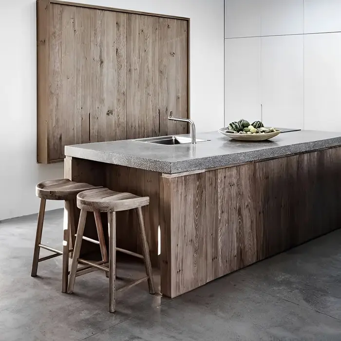 Bancada de cozinha em mármore ou granito, inspiração 23