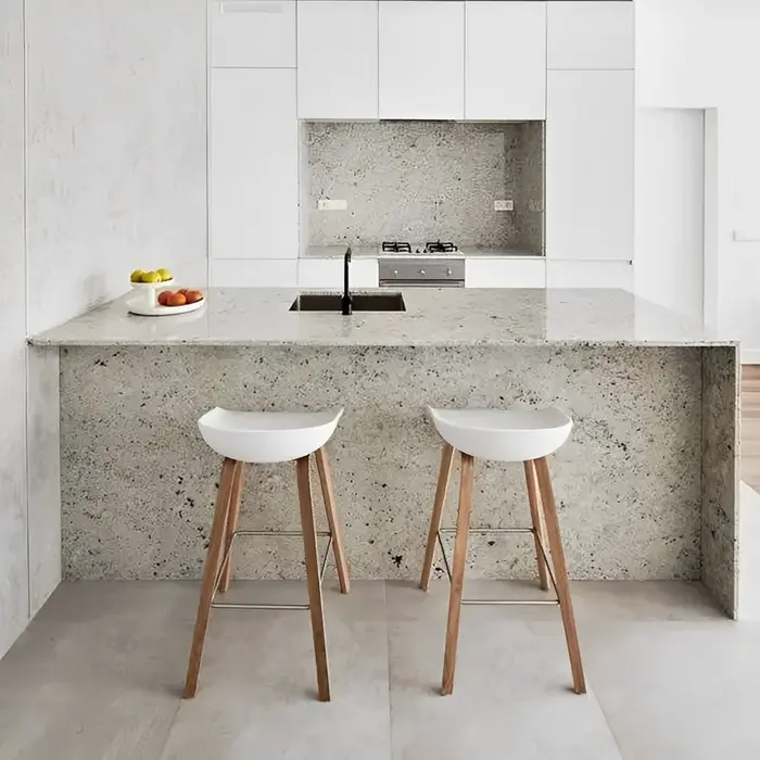 Bancada de cozinha em mármore ou granito, inspiração 26