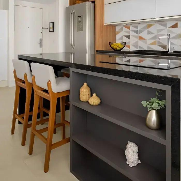Bancada de cozinha em mármore ou granito, inspiração 29