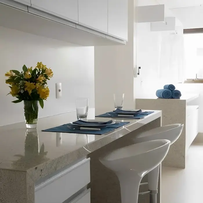 Bancada de cozinha em mármore ou granito, inspiração 31