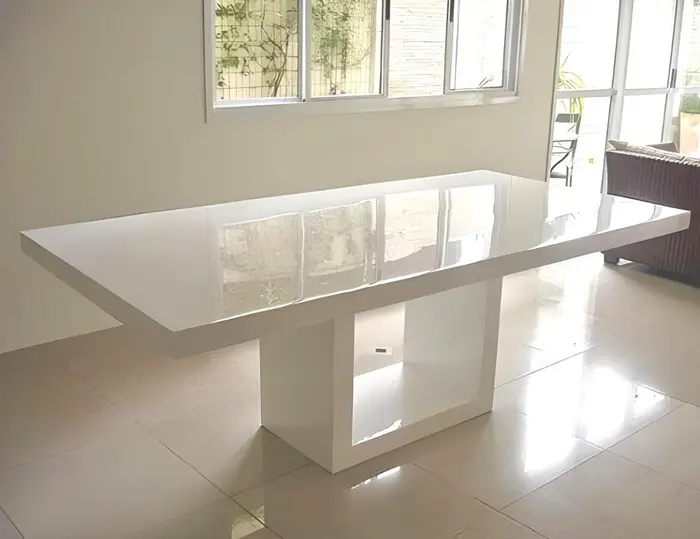 Mesa com tampo em mármore ou granito, inspiração 12