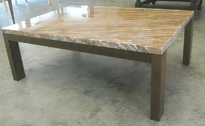 Mesa com tampo em mármore ou granito, inspiração 13