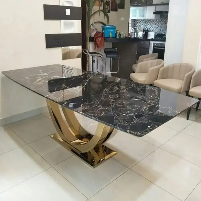 Mesa com tampo em mármore ou granito, inspiração 21
