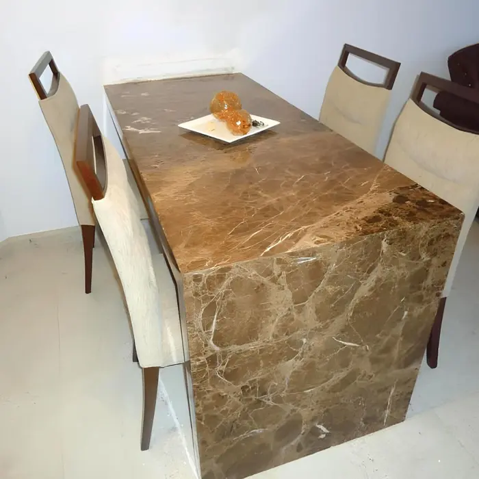 Mesa com tampo em mármore ou granito, inspiração 22