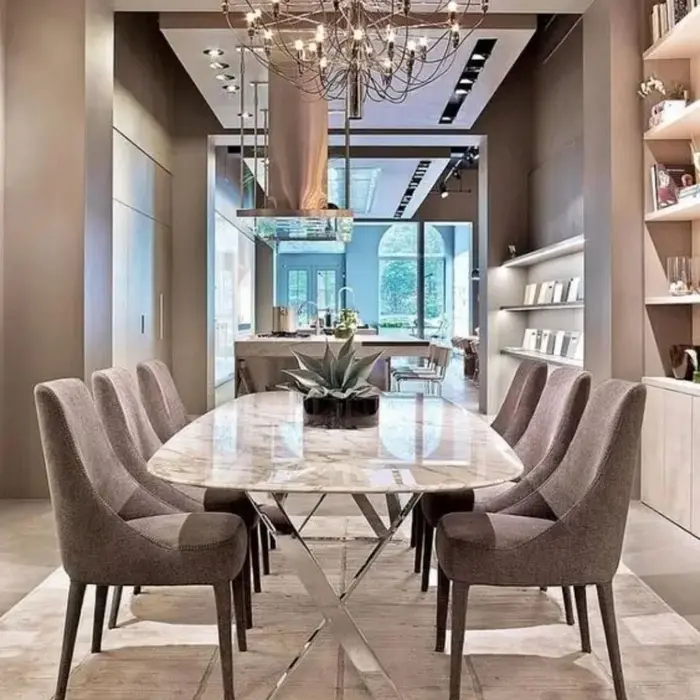 Mesa com tampo em mármore ou granito, inspiração 27