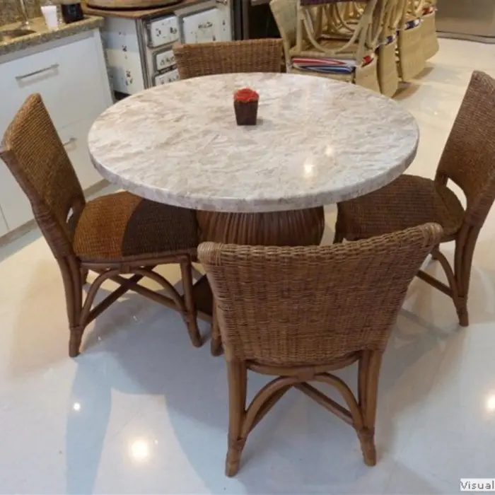 Mesa com tampo em mármore ou granito, inspiração 40