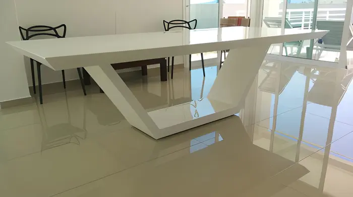 Mesa com tampo em mármore ou granito, inspiração 44