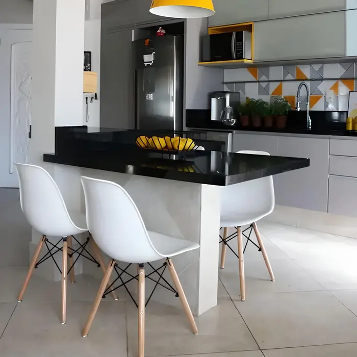 Mesa com tampo em mármore ou granito, inspiração 45
