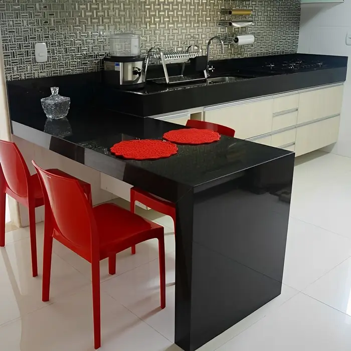 Mesa com tampo em mármore ou granito, inspiração 50