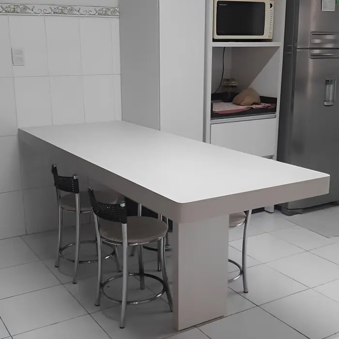Mesa com tampo em mármore ou granito, inspiração 52