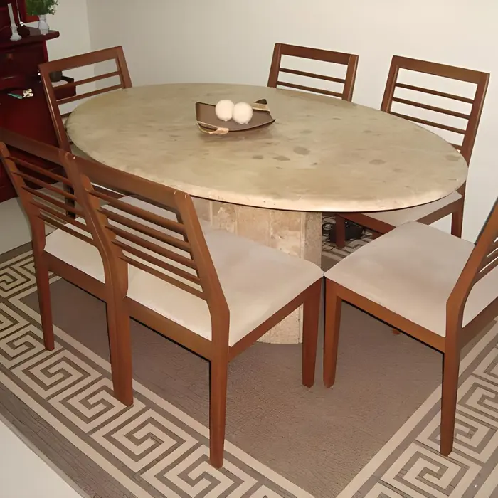 Mesa com tampo em mármore ou granito, inspiração 6