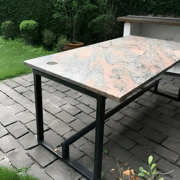 Mesa com tampo em mármore ou granito, inspiração 7