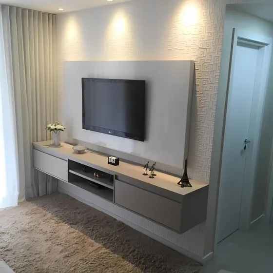 Painéis para TV em mármore e granito