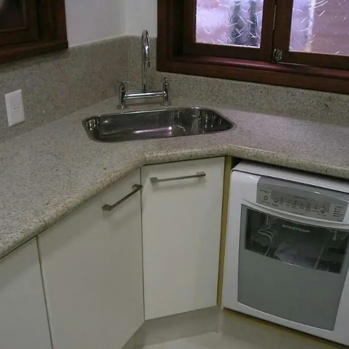 Pia de cozinha em mármore ou granito, inspiração 23