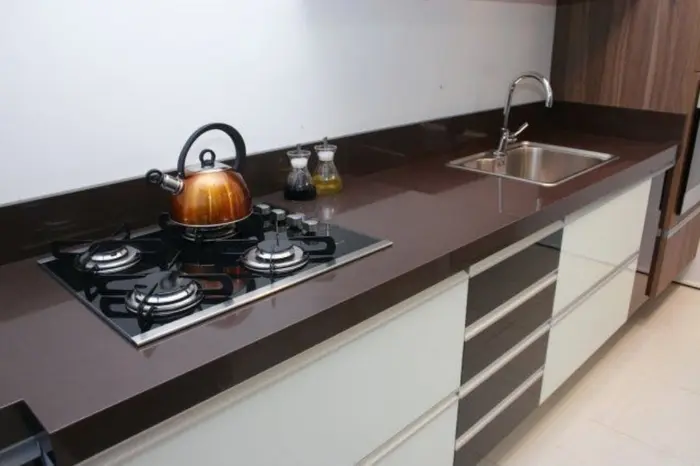 Pia de cozinha em mármore ou granito, inspiração 27