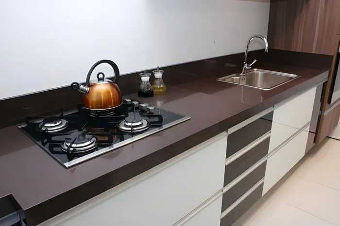 Pia de cozinha em mármore ou granito, inspiração 3