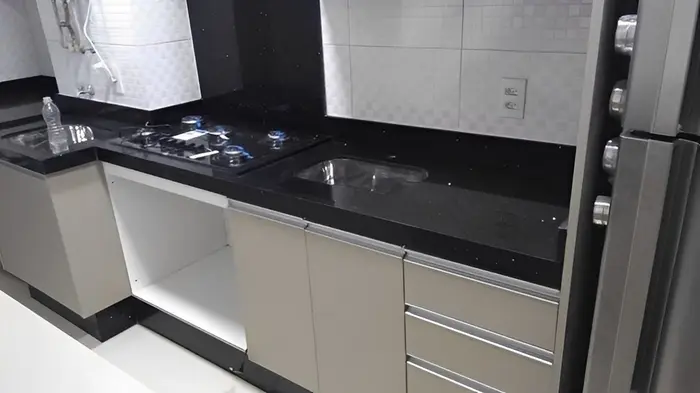 Pia de cozinha em mármore ou granito, inspiração 32