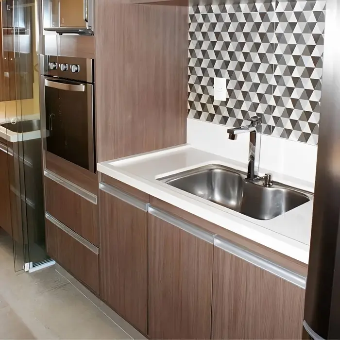 Pia de cozinha em mármore ou granito, inspiração 34