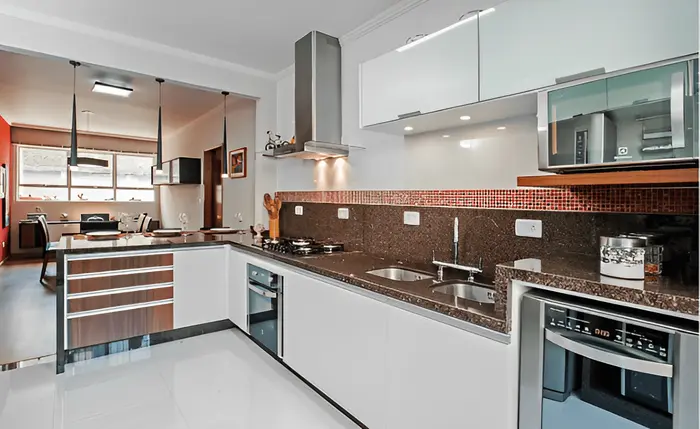 Pia de cozinha em mármore ou granito, inspiração 54