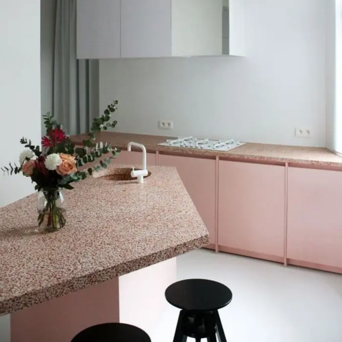 Pia de cozinha em mármore ou granito, inspiração 55