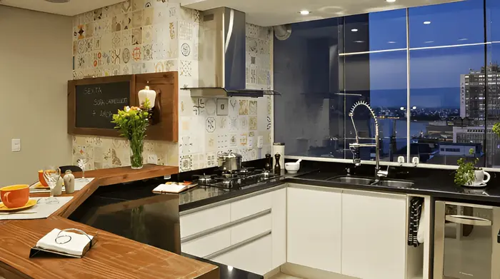 Pia de cozinha em mármore ou granito, inspiração 62
