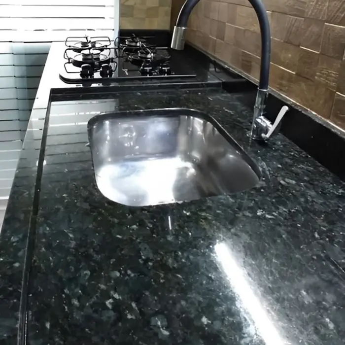 Pia de cozinha em mármore ou granito, inspiração 67