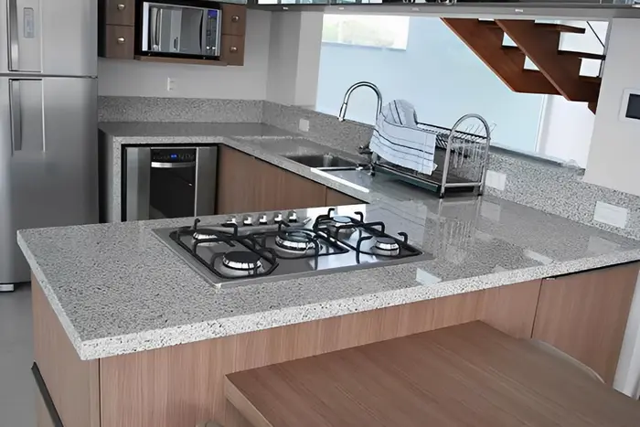 Pia de cozinha em mármore ou granito, inspiração 69