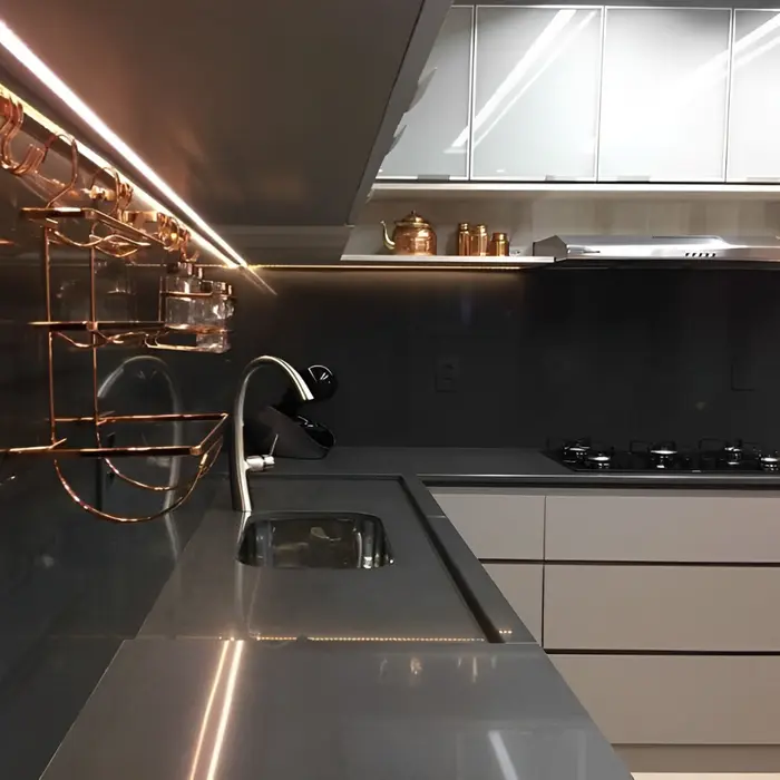 Pia de cozinha em mármore ou granito, inspiração 73