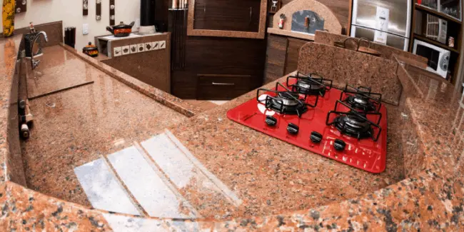 Pia de cozinha em mármore ou granito, inspiração 76