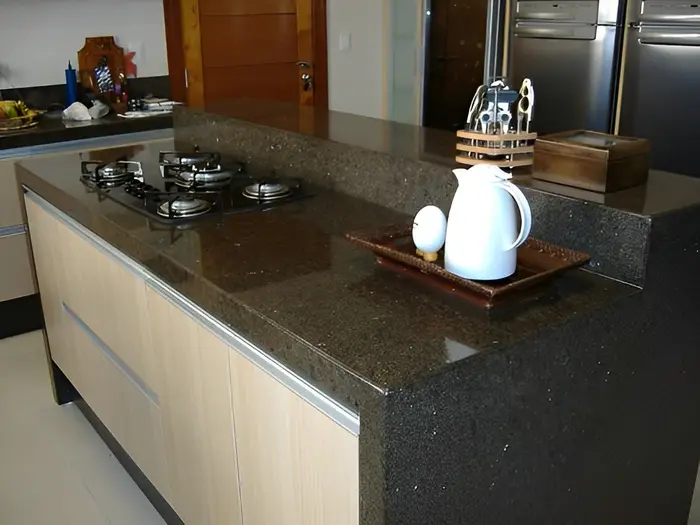 Pia de cozinha em mármore ou granito, inspiração 77
