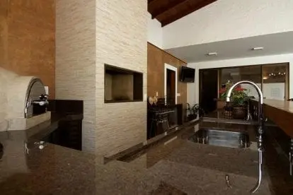 Pia de cozinha em mármore ou granito, inspiração 80